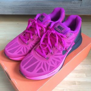 Nike Lunarglide 6 in fuchsia pink/purple/black